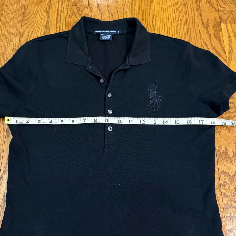 RL Big Pony Black Short Sleeve Top - Picture 9 of 11